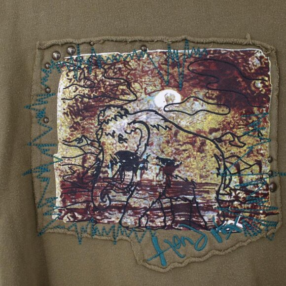 Vintage Basic house Jimi hendrix jacket men's Large Woodstock 1969 graphic fip - Picture 7 of 16